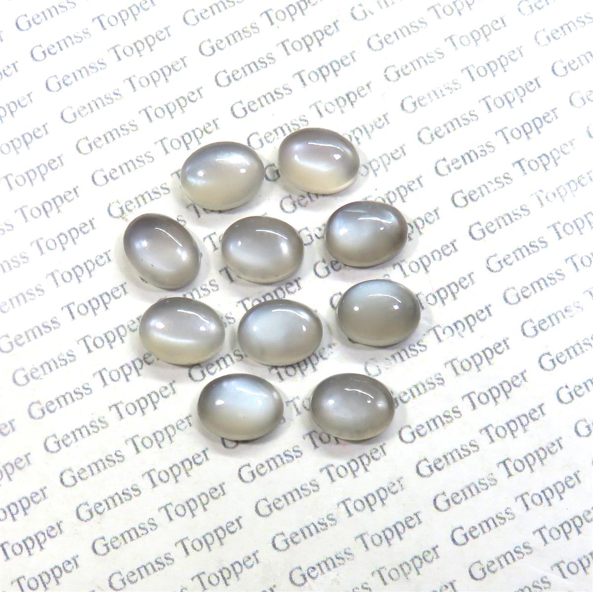 Grey Moonstone 8x10 mm Oval Cabochon